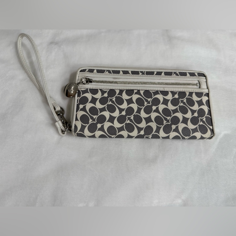Coach long zip around wallet